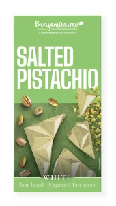Tabliczka kakaowa pistacje sól himalajska bezglutenowa BIO 60 g od BENJAMISSIMO