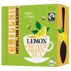 Herbata zielona z cytryną fair trade BIO (50 x 1,85 g) 92,5 g od CLIPPER
