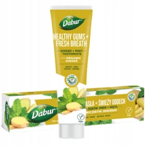 Pasta do zębów świeży oddech z imbirem i miętą bez fluoru 100 ML od DABUR