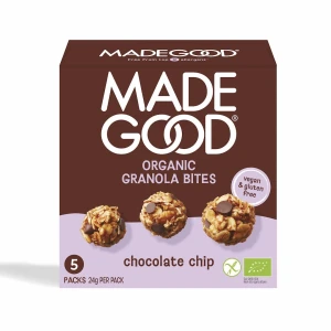 Granola bites z czekoladą bezglutenowe BIO (5 x 24 g) 120 G od MADEGOOD
