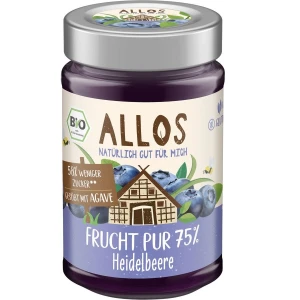 Mus jagodowy (75 % owoców) bezglutenowy BIO 200 G od ALLOS