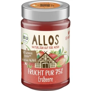 Mus truskawkowy (75 % owoców) bezglutenowy BIO 200 G od ALLOS
