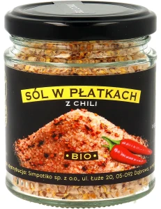 Sól himalajska z chili w płatkach bezglutenowa BIO 85 G od PIĘĆ PRZEMIAN