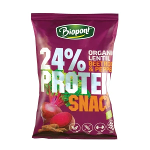 Chrupki proteinowe o smaku buraka z pieprzem bezglutenowe BIO 50 G od BIOPONT