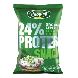 Chrupki proteinowe o smaku śmietanki z cebulą bezglutenowe BIO 50 G od BIOPONT