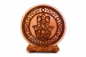 Lampa solna z motywem chamsa 5 kg od HIMALAYAN SALT
