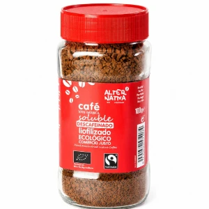 Kawa rozpuszczalna liofilizowana bezkofeinowa arabica 100 % fair trade BIO 100 G od ALTERNATIVA3