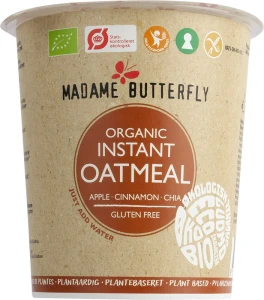 Owsianka błyskawiczna jabłko cynamon chia bezglutenowa BIO 55 G od MADAME BUTTERFLY