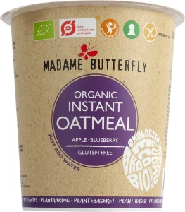 Owsianka błyskawiczna jabłko jagoda bezglutenowa BIO 55 G od MADAME BUTTERFLY
