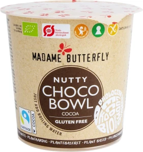 Owsianka błyskawiczna czekolada orzechy laskowe bezglutenowa BIO 55 G od MADAME BUTTERFLY