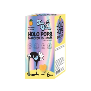 Lizak holo pops o smaku ananasowym bez cukru bezglutenowy (6 szt.) 36 G od JOE GLOW