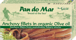 Anchois (sardele) w BIO oliwie z oliwek extra virgin 50 g (30 g) od PAN DO MAR