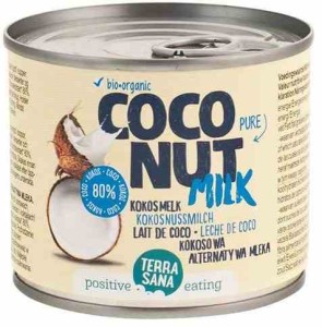 Coconut milk napój kokosowy bez gumy guar (22 % tłuszczu) BIO 200 ml (puszka) od TERRASANA