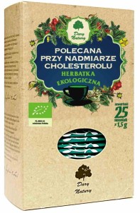 Herbatka polecana przy nadmiarze cholesterolu BIO (25 x 1,5 g) 37,5 g od DARY NATURY