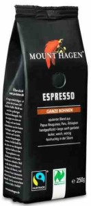 Kawa ziarnista arabica 100 % espresso fair trade BIO 250 g od MOUNT HAGEN