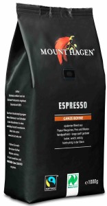 Kawa ziarnista arabica 100 % espresso fair trade BIO 1 kg od MOUNT HAGEN