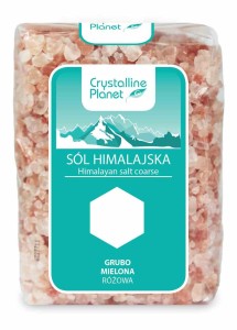 Sól himalajska różowa grubo mielona 600 g od CRYSTALLINE PLANET