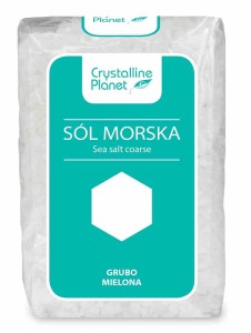 Sól morska grubo mielona 600 g od CRYSTALLINE PLANET