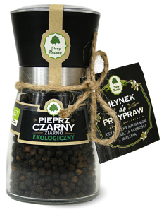 Pieprz czarny ziarno w młynku BIO 90 g od DARY NATURY