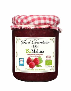 Malina 80 % z cukrem trzcinowym BIO 270 g od SAD DANKÓW