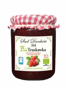 Truskawka 80 % z cukrem trzcinowym BIO 270 g od SAD DANKÓW