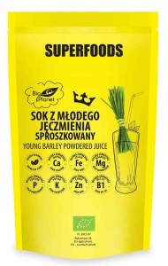 Sok z młodego jęczmienia sproszkowany BIO 150 g - BIO PLANET