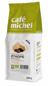 Kawa ziarnista arabica 100 % sidamo Etiopia BIO 500 g - CAFE MICHEL