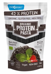 Makaron z czarnej fasoli spaghetti bezglutenowy BIO 200 g od MAXSPORT