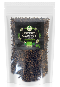 Pieprz czarny ziarno (uzupełnienie) BIO 180 g od DARY NATURY