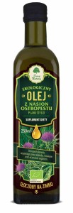 Olej z nasion ostropestu plamistego BIO 250 ml od DARY NATURY