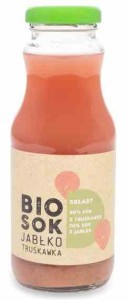 Sok jabłkowo truskawkowy NFC BIO 250 ml - OWOCOWE SMAKI