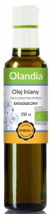 Olej lniany tłoczony na zimno BIO 250 ml od OLANDIA