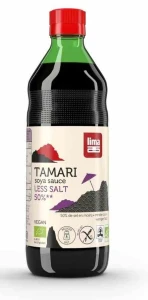 Sos sojowy tamari 50 % mniej soli bezglutenowy BIO 250 ml od LIMA