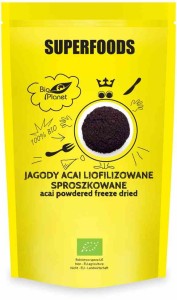 Jagody acai liofilizowane sproszkowane BIO 100 g od BIO PLANET