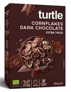 Płatki kukurydziane w polewie z ciemnej czekolady bezglutenowe BIO 250 g od TURTLE