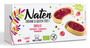 Ciastka tartaletki z dżemem malinowym bezglutenowe BIO 130 g od NATEN