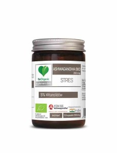 Ashwagandha ekstrakt BIO 50 kapsułek (200 mg) od BE ORGANIC