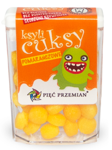 Cukierki z ksylitolu ksylicuksy o smaku pomarańczowym bezglutenowe 13 g od PIĘĆ PRZEMIAN