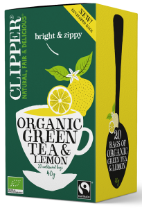 Herbata zielona z cytryną fair trade BIO (20 x 2 g) 40 g od CLIPPER