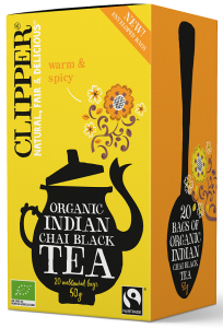 Herbata czarna chai z cynamonem i goździkami fair trade BIO (20 x 2,5 g) 50 g od CLIPPER
