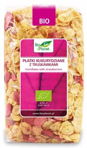 Płatki kukurydziane z truskawkami BIO 250 g od BIO PLANET