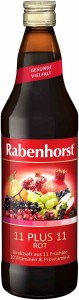 Sok wieloowocowy (czerwony) multiwitamina 11 plus 11 NFC 750 ml od RABENHORST