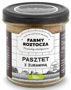 Pasztet droBIOwo wieprzowy z żurawiną BIO 180 g (słoik) od FARMY ROZTOCZA