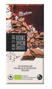 Czekolada mleczna z nadzieniem o smaku cappuccino BIO 100 g od MEYBONA