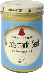 Musztarda średnio ostra bezglutenowa BIO 160 ml od ZWERGENWIESE