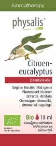 Olejek eteryczny eukaliptus cytrynowy (citroen eucalyptus) BIO 10 ml od PHYSALIS