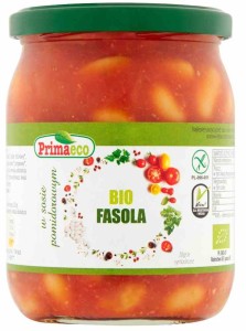 Fasola w sosie pomidorowym bezglutenowa BIO 440 g od PRIMAECO