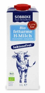 Mleko bez laktozy (1,5 % tłuszczu) BIO 1 l od SOBBEKE