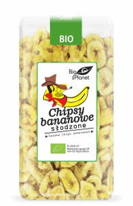 Chipsy bananowe słodzone BIO 350 g od BIO PLANET