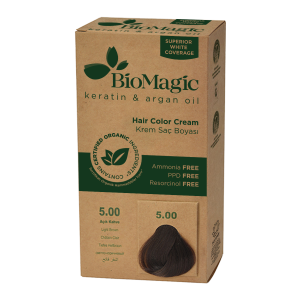 Farba do włosów jasny brąz (5.00) 250 g od BIOMAGIC